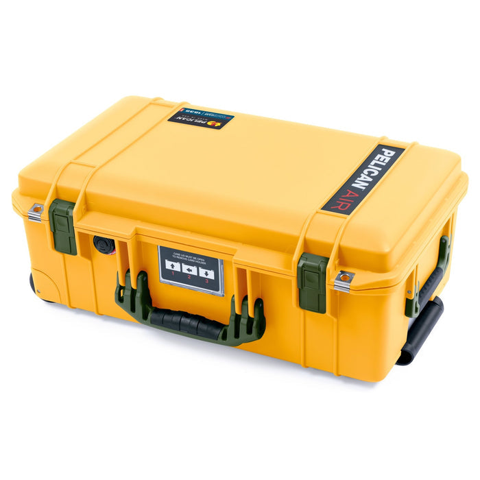 Pelican 1535 Air Carry - on Case - Yellow & OD Green - Empty