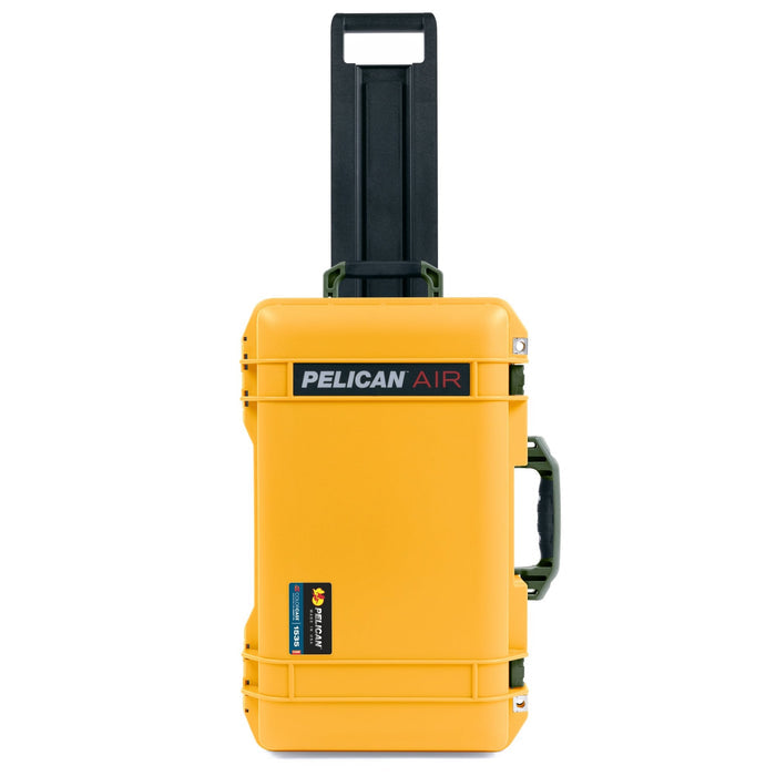 Pelican 1535 Air Carry - on Case - Yellow & OD Green - Empty