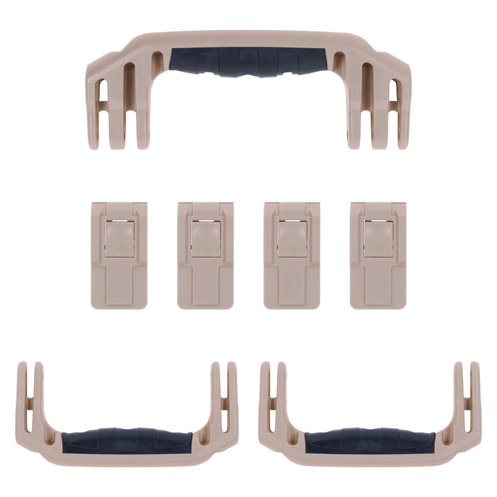 Pelican 1607 Air Replacement Handles & Latches, Desert Tan (Set of 3 Handles, 4 Latches) ColorCase