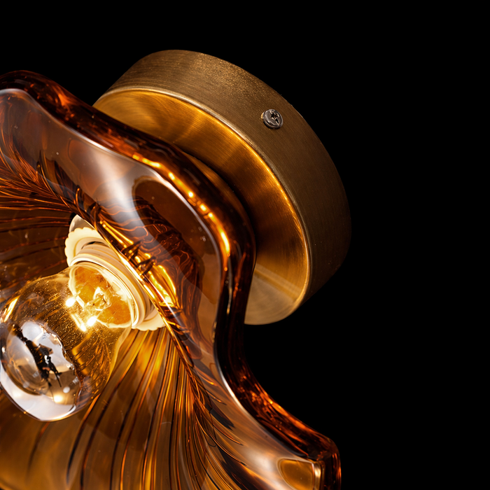 Petalia Amber Glass Wall Light