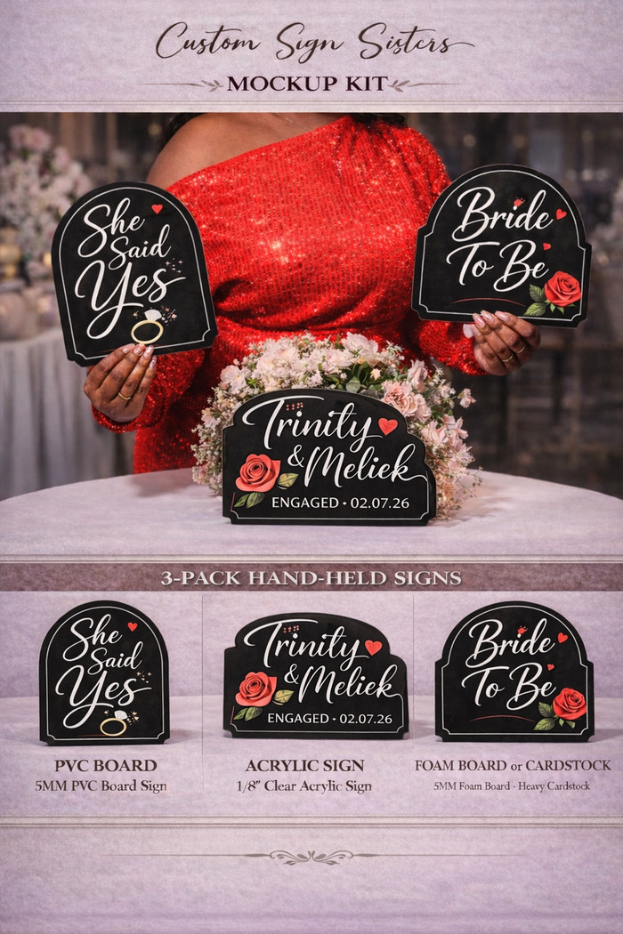 Photo Prop Signs (Set of 6)