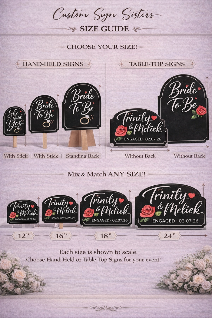 Photo Prop Signs (Set of 6)