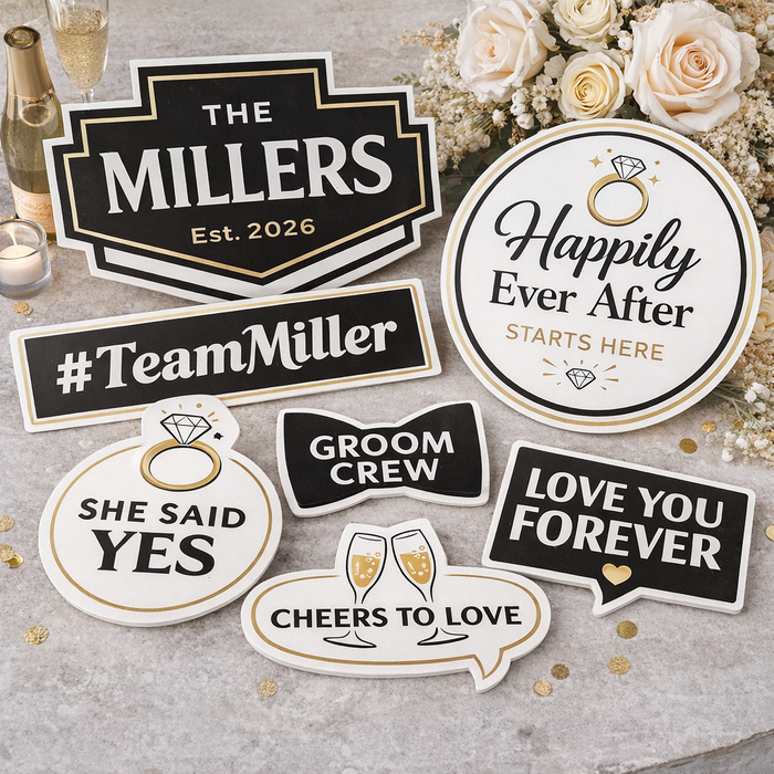 Photo Prop Signs (Set of 6)