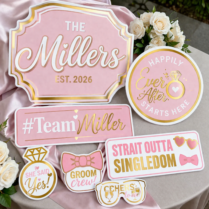 Photo Prop Signs (Set of 6)