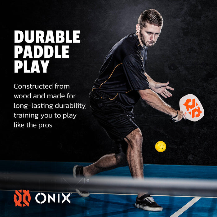 durable paddle play wood pickleball set