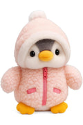 Pink Penguin Plush Plaything - Soft Cuddly Stuffed Animal for Kids & Adults, Adorable Compa