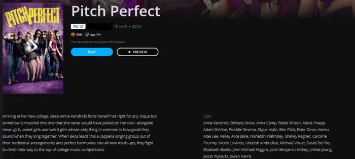 Pitch Perfect HD Digital Code (2012) (Redeems in Movies Anywhere; HDX Vudu Fandango at Home & HD iTunes Apple TV Transfer From Movies Anywhere)