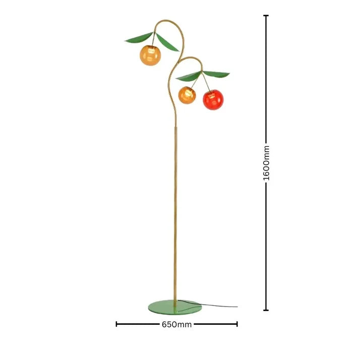 Playful Fruit Bloom Artistic Glass Floor Lamp