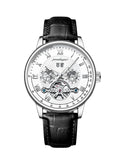 POEDAGAR Leather band Waterproof Casual Watch For Man - 414092