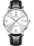 POEDAGAR Man Watch , Luxury Fashion Men Watch Business Leather Quartz Watches , Waterproof Luminous Men's Wrist Watches 41mm
