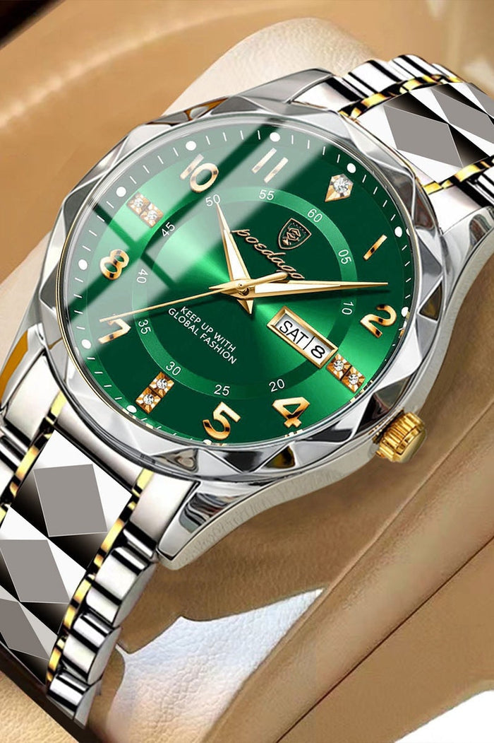 POEDAGAR Man Watch, Watches for Men , Luxury Men Quartz Watch Waterproof Date Week Luminous Wristwatch Stainless Steel Men's Watches 41mm
