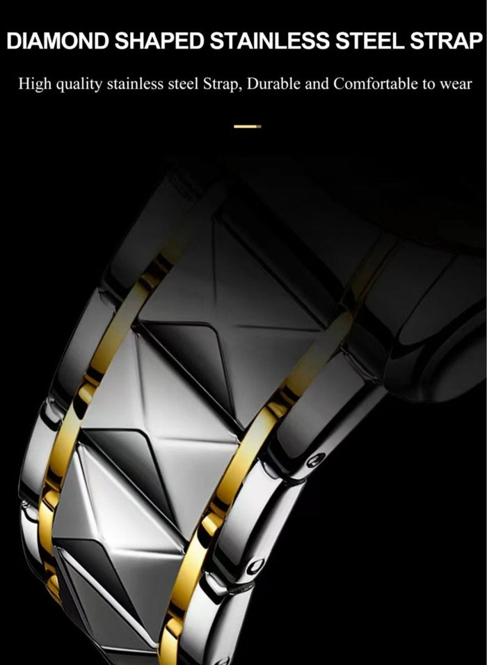 POEDAGAR Man Watch, Watches for Men , Luxury Men Quartz Watch Waterproof Date Week Luminous Wristwatch Stainless Steel Men's Watches 41mm