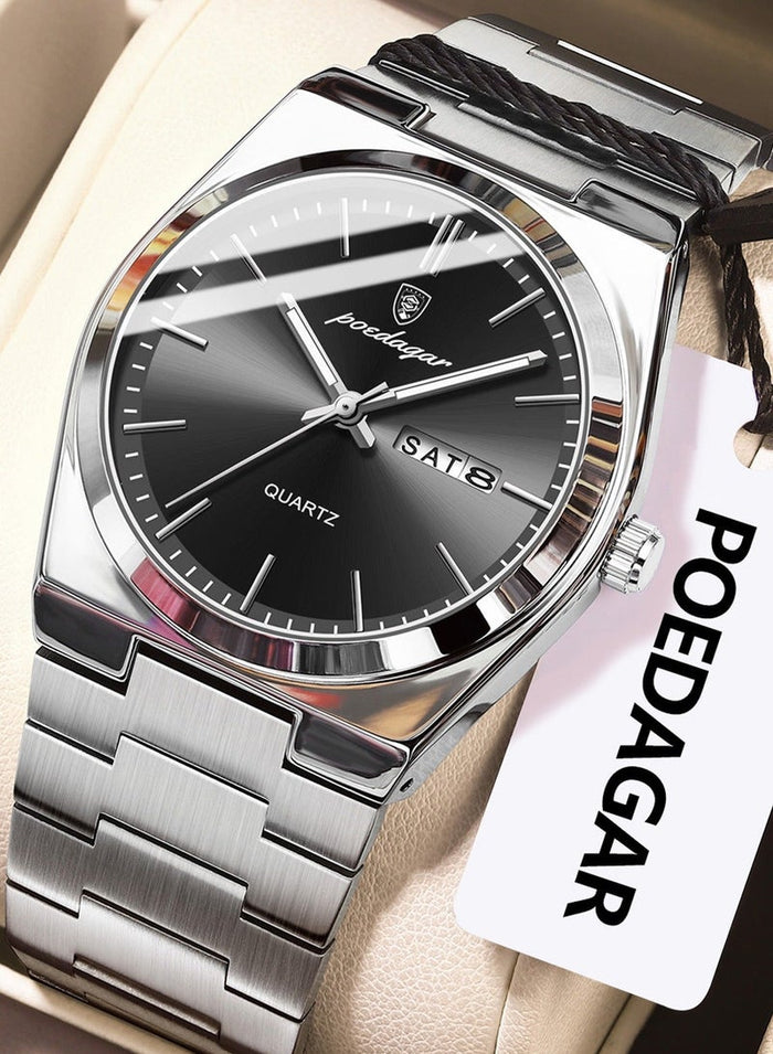 POEDAGAR Man Watch , Watches for Men , Waterproof Luminous Men's Watch Quartz - 40.5mm
