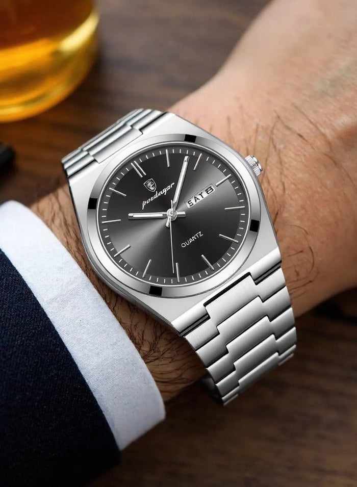 POEDAGAR Man Watch , Watches for Men , Waterproof Luminous Men's Watch Quartz - 40.5mm