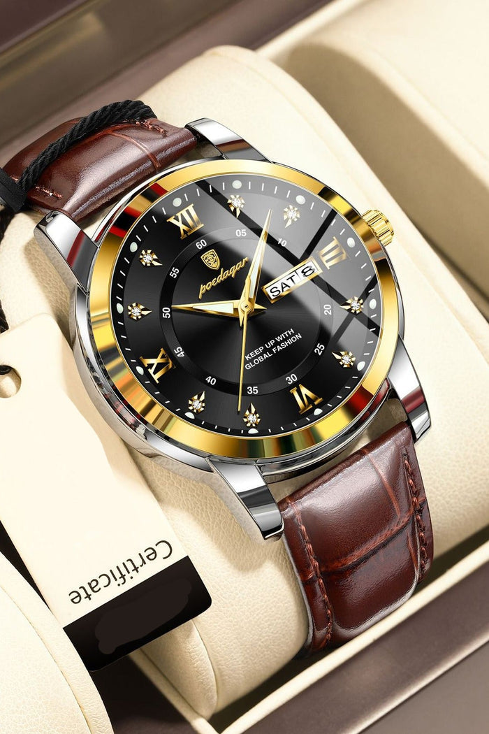 POEDAGAR Man Watch , Watches for Men , Waterproof Luminous Men's Watch Quartz, Men's Wrist Watches 41mm
