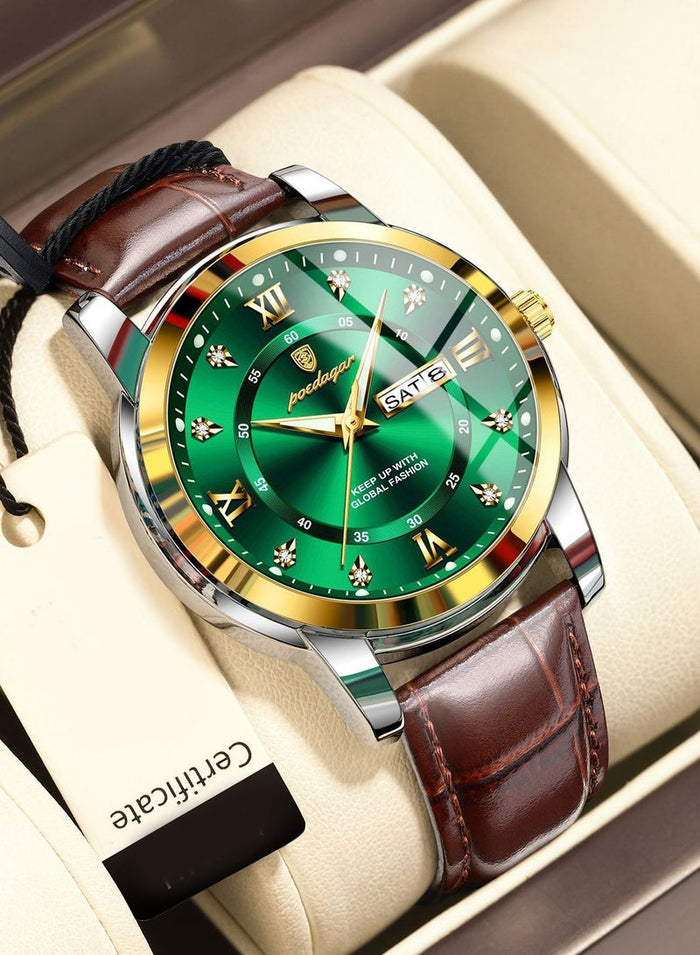 POEDAGAR Man Watch , Watches for Men , Waterproof Luminous Men's Watch Quartz, Men's Wrist Watches 41mm