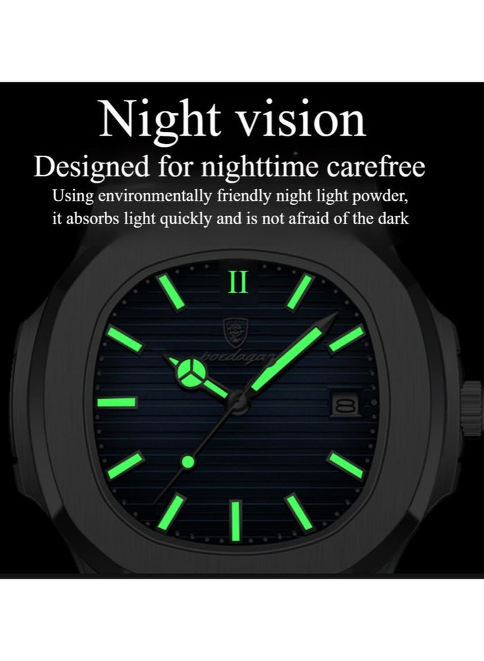 POEDAGAR Man Watch Waterproof Luminous Men's Watch Quartz - 40.5mm