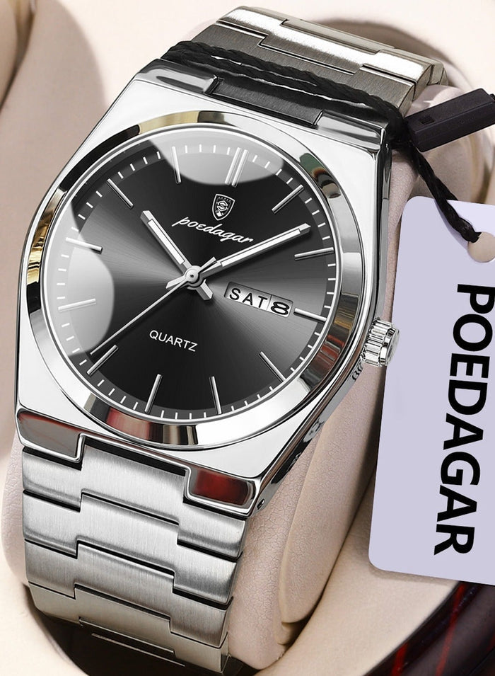 POEDAGAR Man Watch, Waterproof Luminous Men's Watch Quartz - 40mm