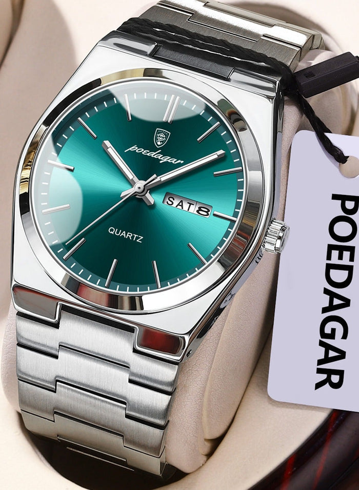 POEDAGAR Man Watch, Waterproof Luminous Men's Watch Quartz - 40mm