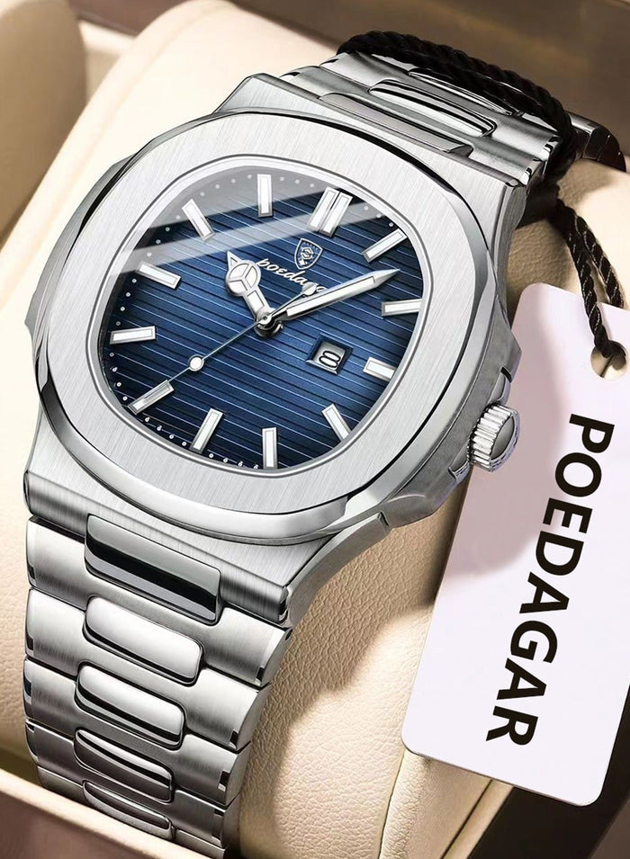 POEDAGAR Man Watch Waterproof Luminous Men's Watch Quartz - 41mm