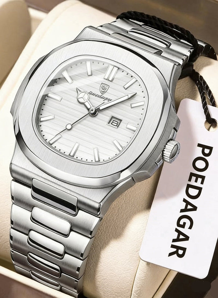 POEDAGAR Man Watch Waterproof Luminous Men's Watch Quartz - 41mm