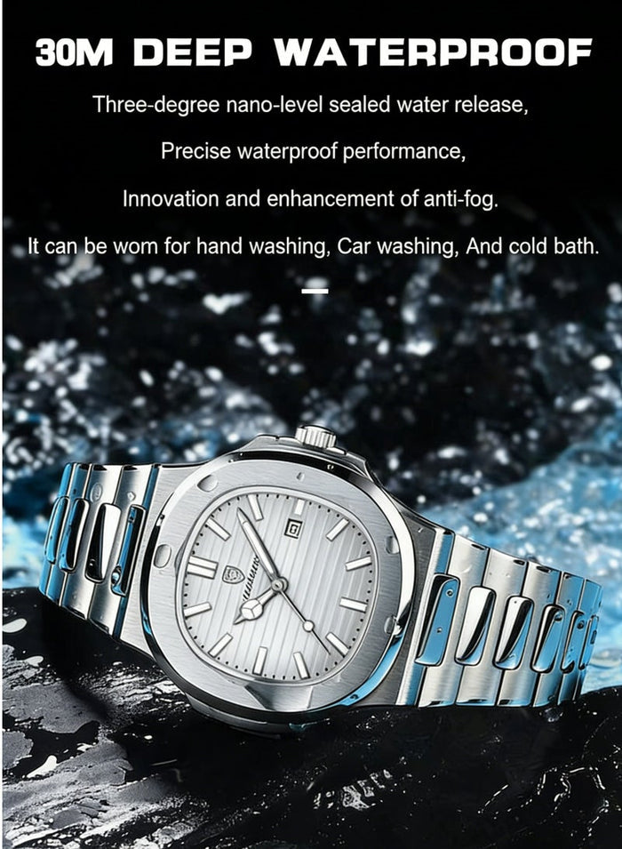 POEDAGAR Man Watch Waterproof Luminous Men's Watch Quartz - 41mm