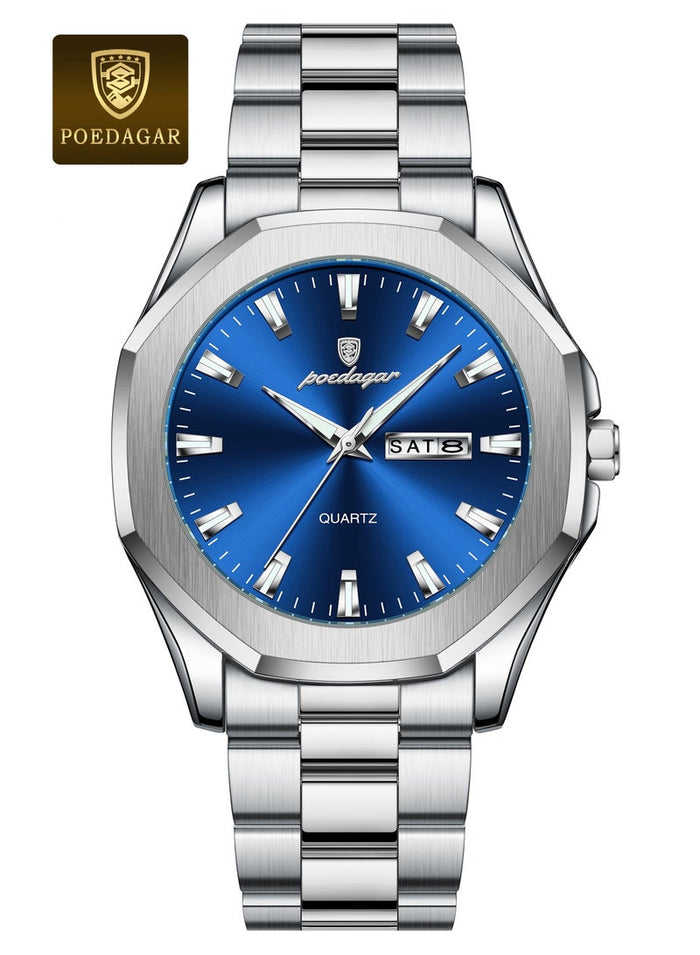 POEDAGAR Man Watch , Waterproof Luminous Men's Watch Quartz, Men's Wrist Watches 42mm
