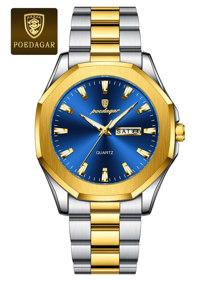 POEDAGAR Man Watch , Waterproof Luminous Men's Watch Quartz, Men's Wrist Watches 42mm