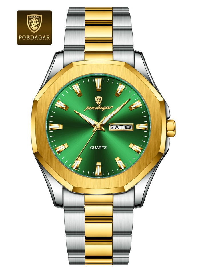 POEDAGAR Man Watch , Waterproof Luminous Men's Watch Quartz, Men's Wrist Watches 42mm