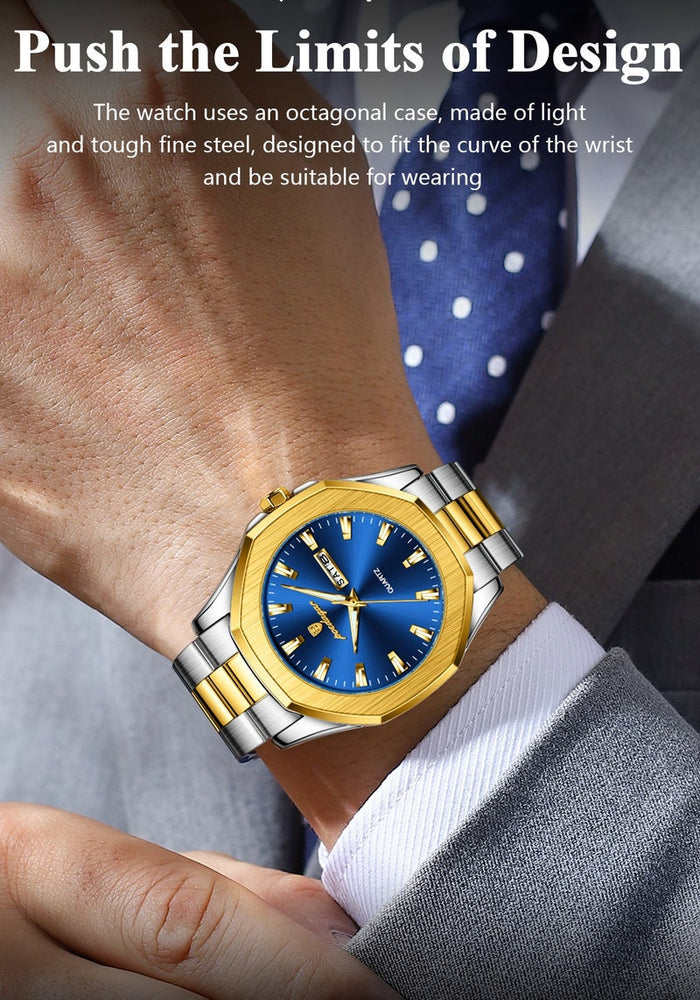 POEDAGAR Man Watch , Waterproof Luminous Men's Watch Quartz, Men's Wrist Watches 42mm