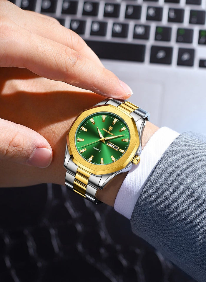 POEDAGAR Man Watch , Waterproof Luminous Men's Watch Quartz, Men's Wrist Watches 42mm
