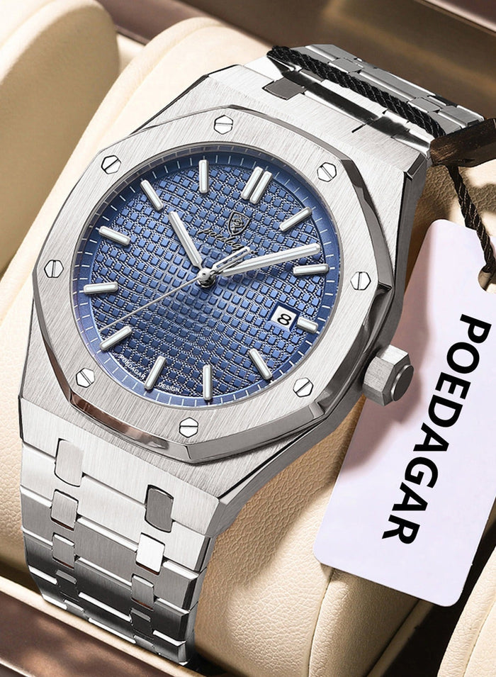 POEDAGAR Man Watch Waterproof Luminous Men's Watch Quartz, Men's Wrist Watches