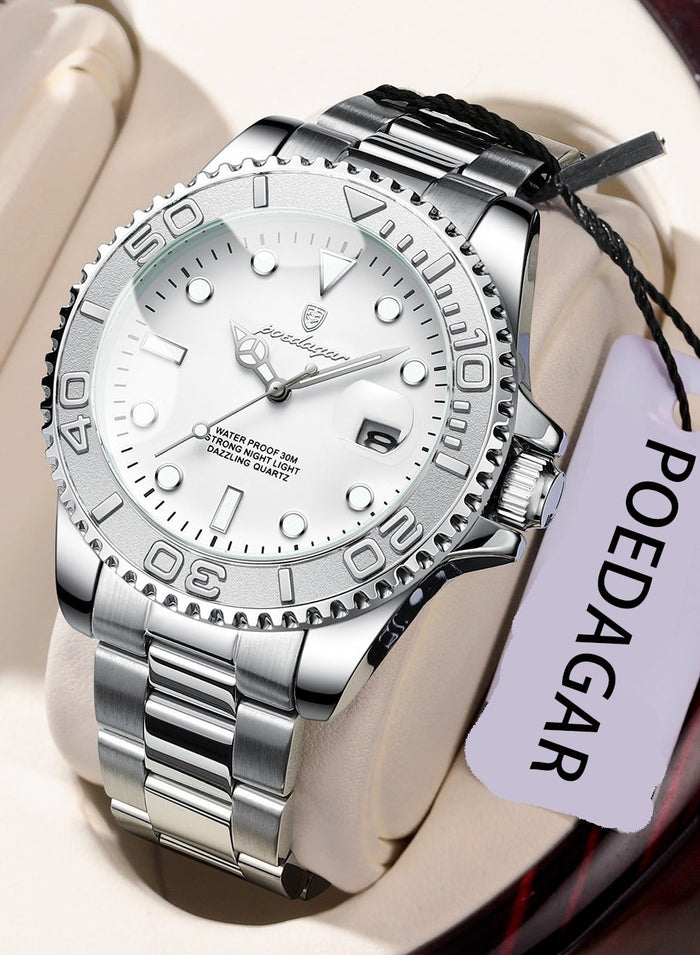 POEDAGAR Man Watch , Waterproof Luminous Men's Watch Quartz, Men's Wrist Watches
