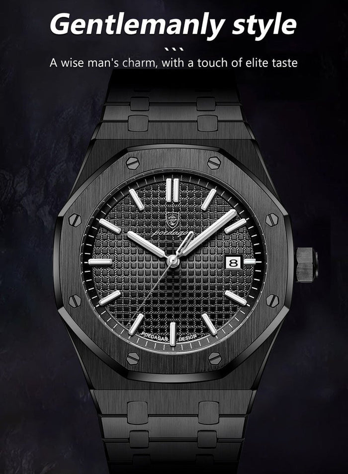 POEDAGAR Man Watch, Waterproof Luminous Men's Watch Quartz, Men's Wrist Watches