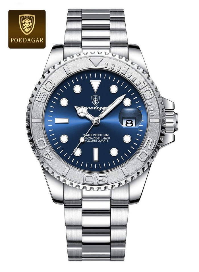 POEDAGAR Man Watch , Waterproof Luminous Men's Watch Quartz, Men's Wrist Watches