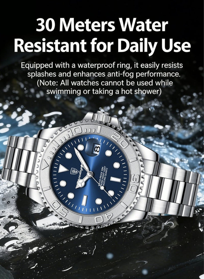 POEDAGAR Man Watch , Waterproof Luminous Men's Watch Quartz, Men's Wrist Watches