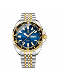 POEDAGAR Men's Quartz Wrist Watch, Stainless Steel Strap, Dual Calendar Date Display, Luminous Hands - 682