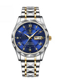 POEDAGAR Men's Waterproof Watch with Dual Calendar, Luminous Dial, Sapphire Glass, New Stylish Design