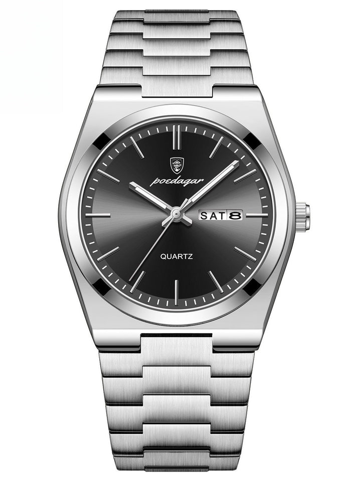 POEDAGAR Ultra Thin Waterproof Mens Dress and Casual Watch with Luminous Display Sapphire Crystal Glass and Calendar Function