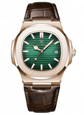 POEDAGAR Ultra Thin Waterproof Men's Watch with Calendar, Mineral Glass, and Unique Octagonal Case Design