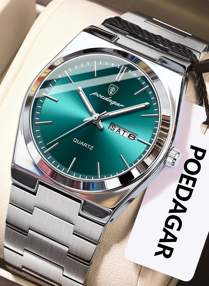 POEDAGAR Watches for Men , Waterproof Luminous Men's Watch Quartz - 40.5mm