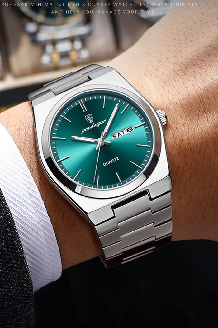 POEDAGAR Watches for Men , Waterproof Luminous Men's Watch Quartz - 40.5mm