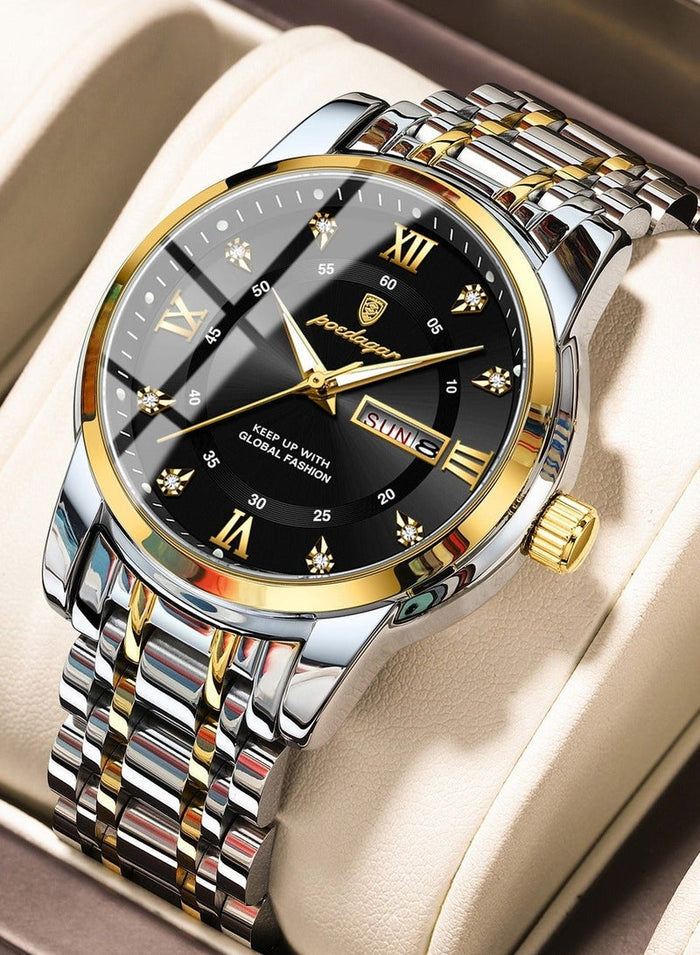 POEDAGAR Watches for Men , Waterproof Luminous Men's Watch Quartz - Case 41mm