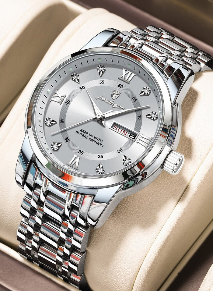 POEDAGAR Watches for Men , Waterproof Luminous Men's Watch Quartz - Case 41mm