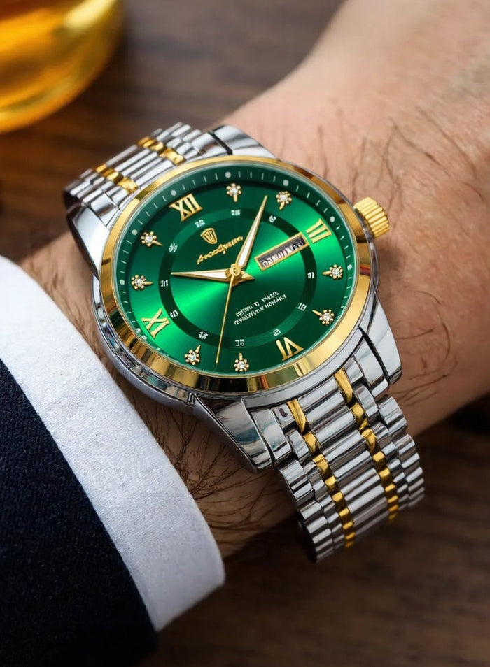 POEDAGAR Watches for Men , Waterproof Luminous Men's Watch Quartz - Case 41mm