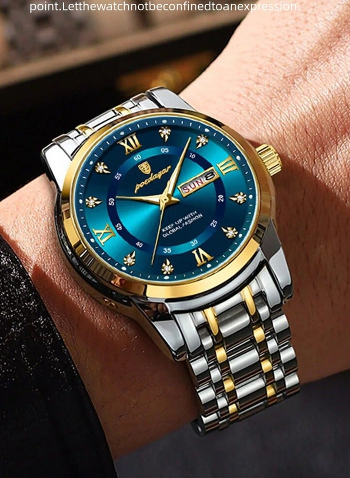 POEDAGAR Watches for Men , Waterproof Luminous Men's Watch Quartz - Case 41mm