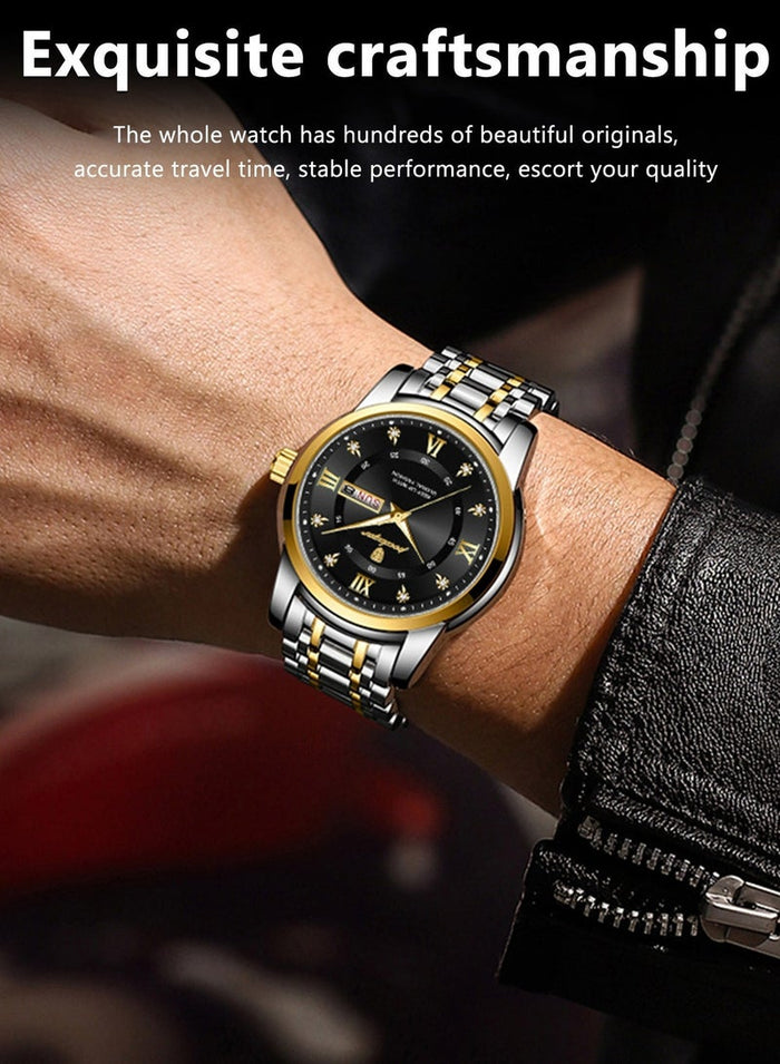 POEDAGAR Watches for Men , Waterproof Luminous Men's Watch Quartz - Case 41mm