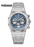 POEDAGAR Waterproof Luminous Men's Watch Quartz - 42mm