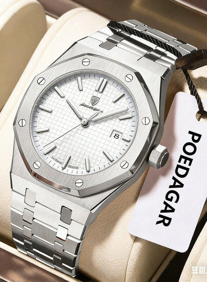 POEDAGAR Waterproof Luminous Men's Watch Quartz, Men's Wrist Watches