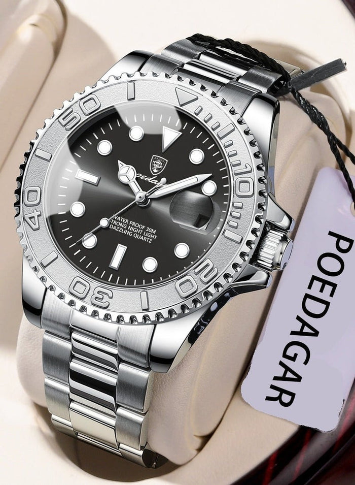 POEDAGAR Waterproof Luminous Men's Watch Quartz, Men's Wrist Watches
